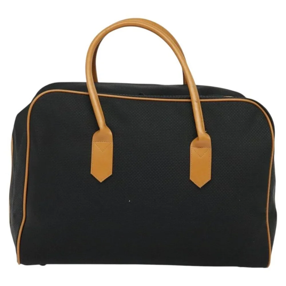 SAINT LAURENT Boston Bag PVC Leather Black Auth am8817 - Picture 3 of 16